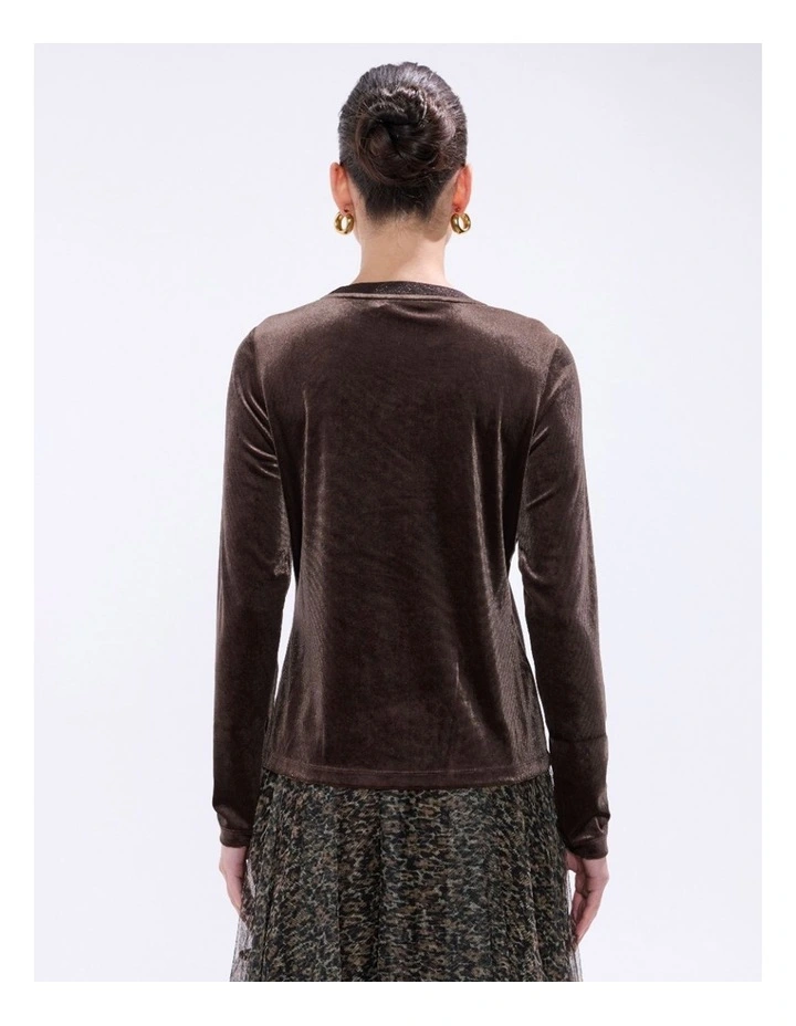 Vini Velvet Top in Espresso image 5