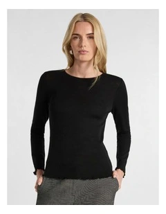 Ginny Babywool Top in Black