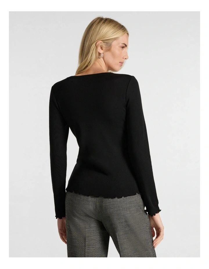 Ginny Babywool Top in Black image 3