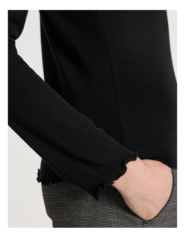 Ginny Babywool Top in Black image 3