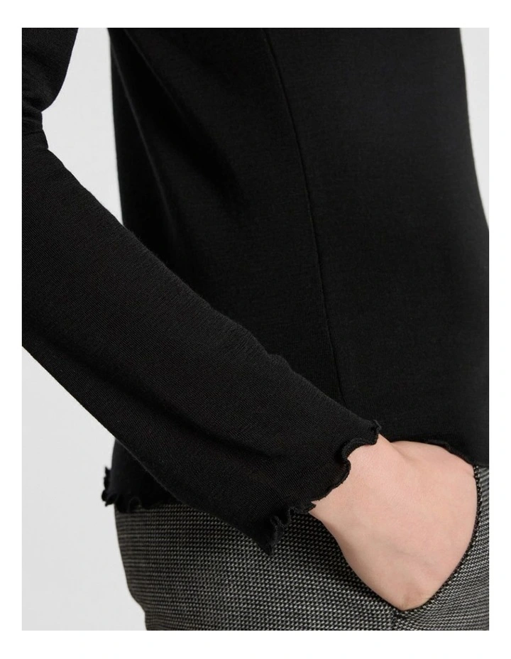 Ginny Babywool Top in Black image 4