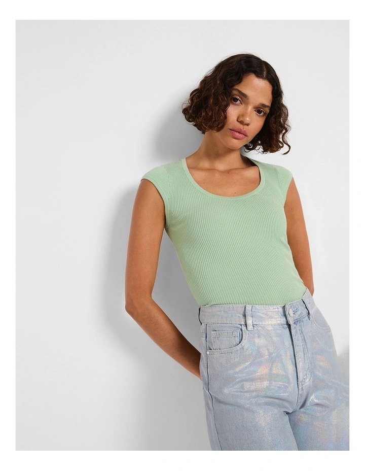 Heroes Rib Knit Top in Paradise image 1