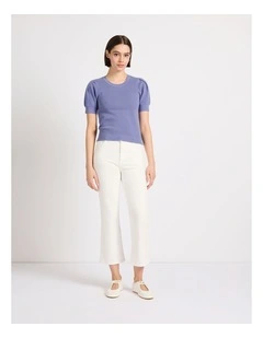 Kent Rib Knit in Denim Blue