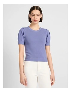 Kent Rib Knit in Denim Blue