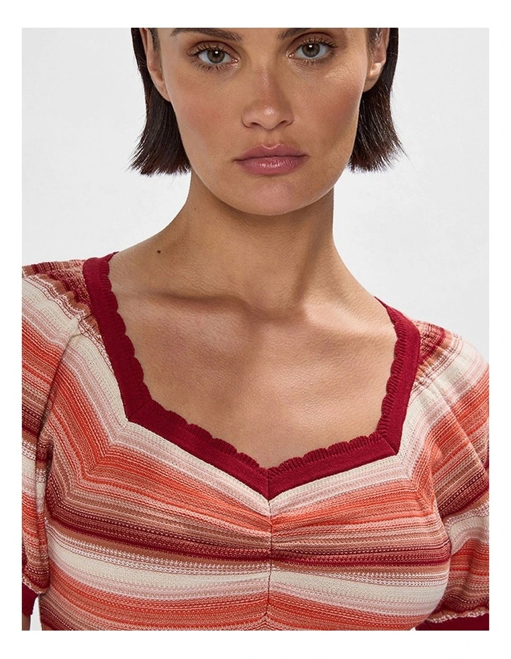 Down With Love Knit in Orange Stripe image 4