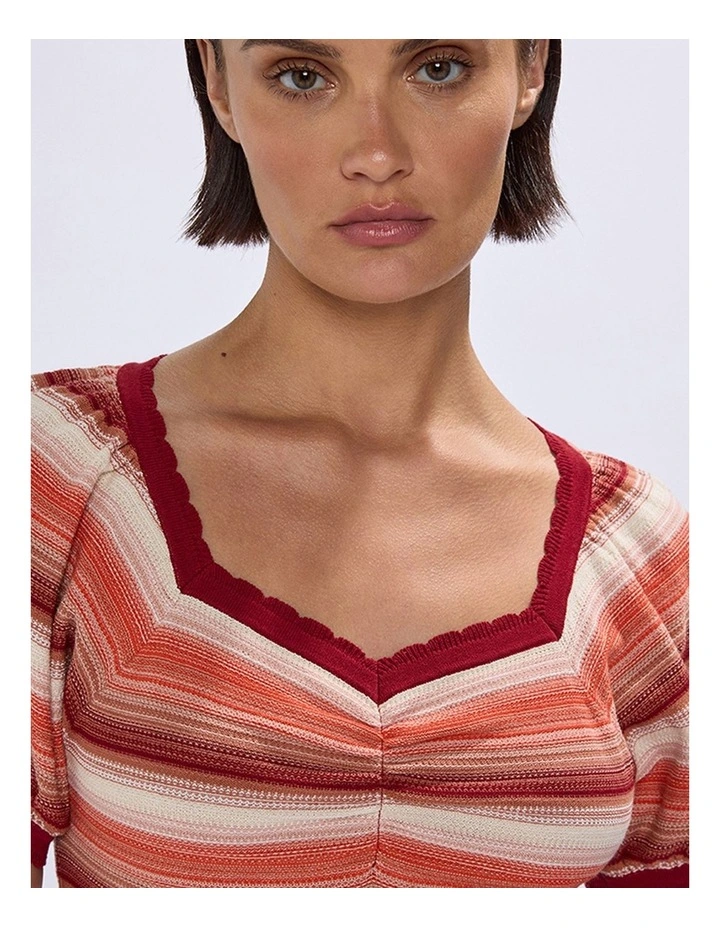 Down With Love Knit in Orange Stripe image 4
