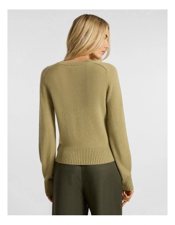 Superstar Sequin Knit in Khaki image 3