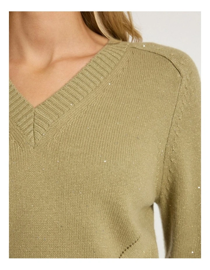 Superstar Sequin Knit in Khaki image 3