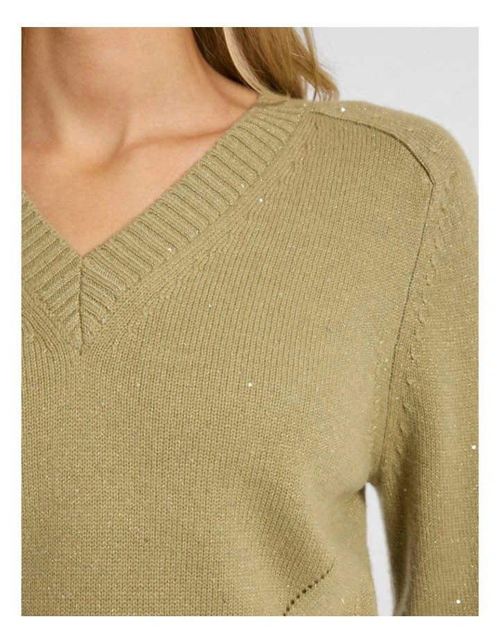 Superstar Sequin Knit in Khaki image 4