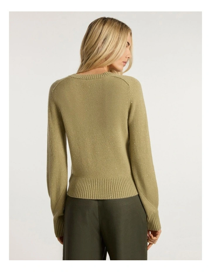 Superstar Sequin Knit in Khaki image 5