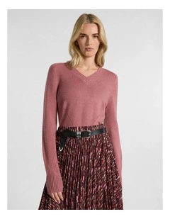 Superstar Sequin Knit in Wood Rose