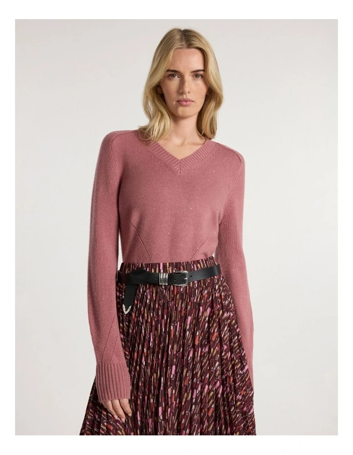 Superstar Sequin Knit in Wood Rose image 2