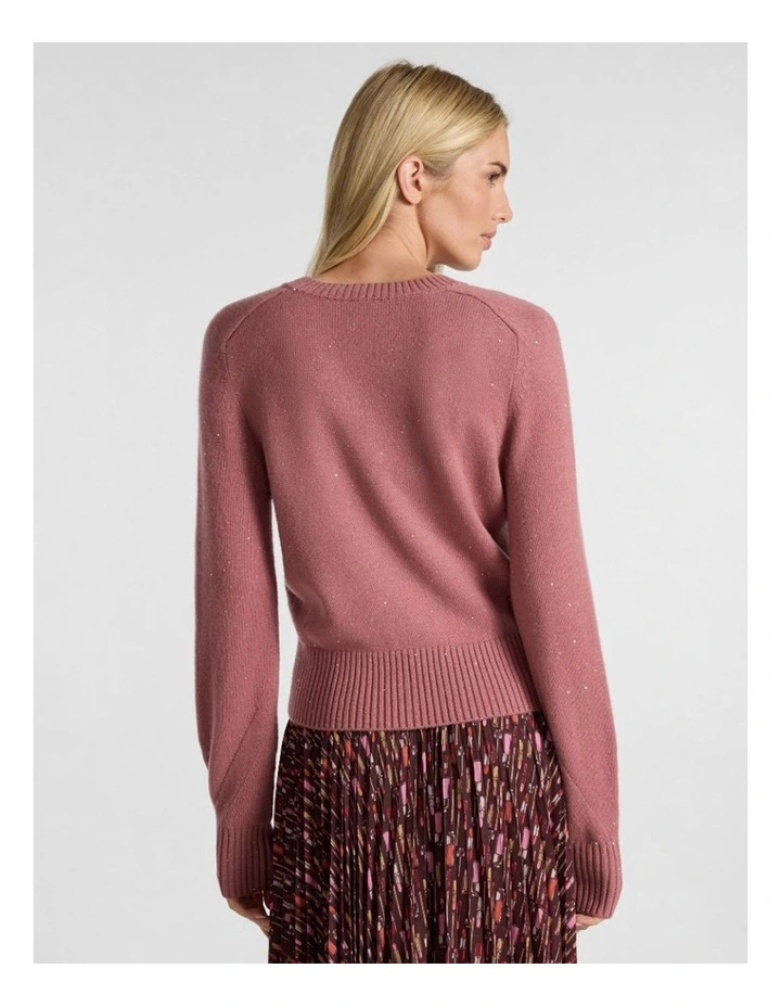 Superstar Sequin Knit in Wood Rose image 3