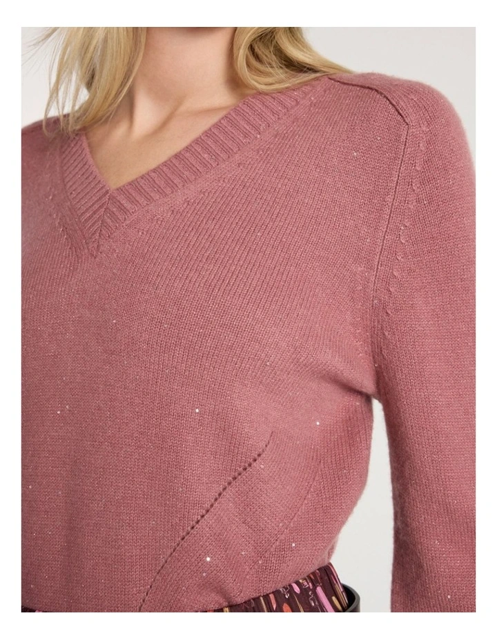 Superstar Sequin Knit in Wood Rose image 3