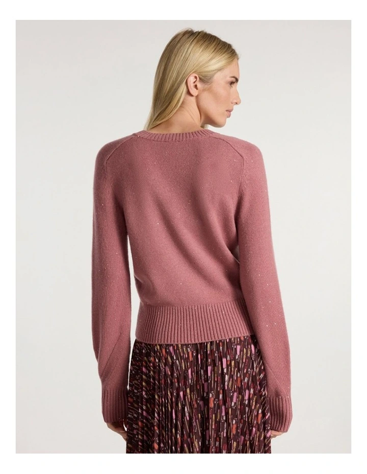 Superstar Sequin Knit in Wood Rose image 4