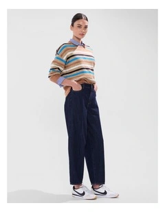 Snowfall Stripe Knit in Camel Multi