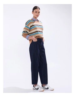 Snowfall Stripe Knit in Camel Multi