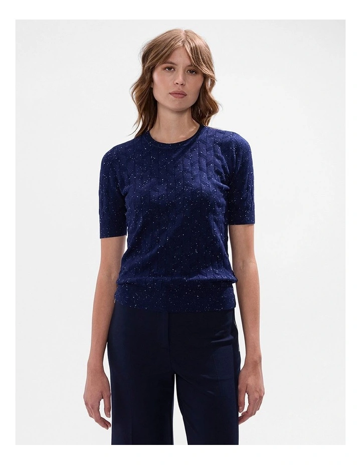 Thorns And Roses Speckle Knit in Midnight image 1