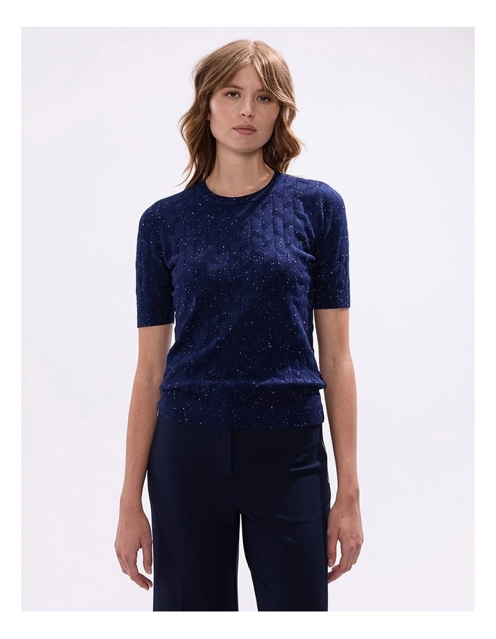 Thorns And Roses Speckle Knit in Midnight image 1