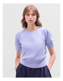Clare Merino Knit in Pearl Blue
