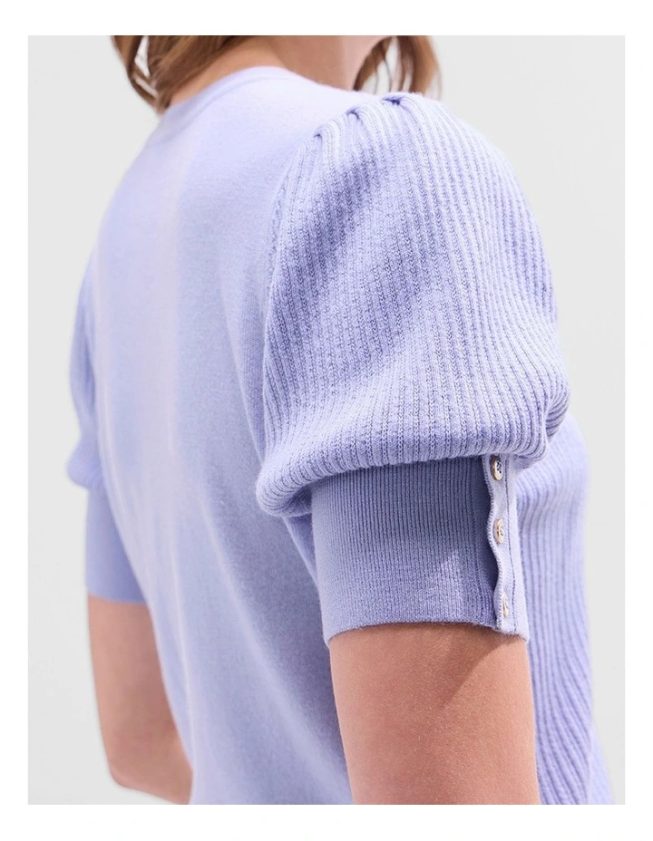 Clare Merino Knit in Pearl Blue image 4