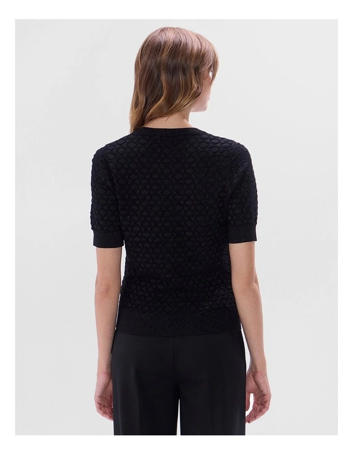 Shimmer Flames Knit in Black image 3