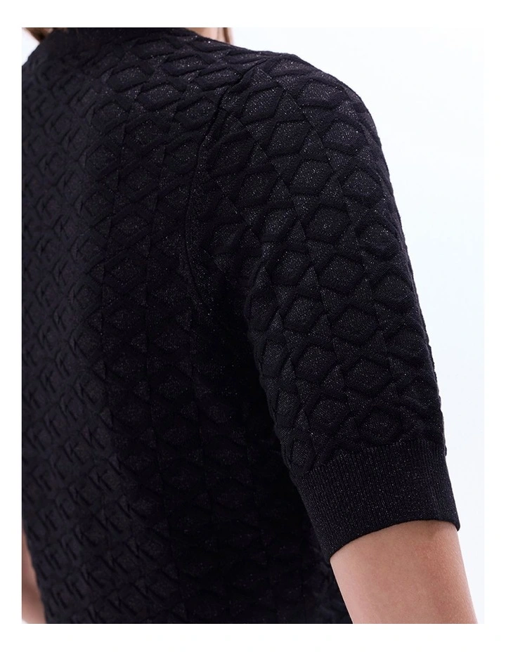 Shimmer Flames Knit in Black image 3