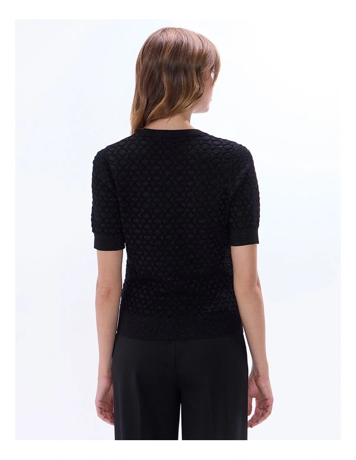 Shimmer Flames Knit in Black image 4