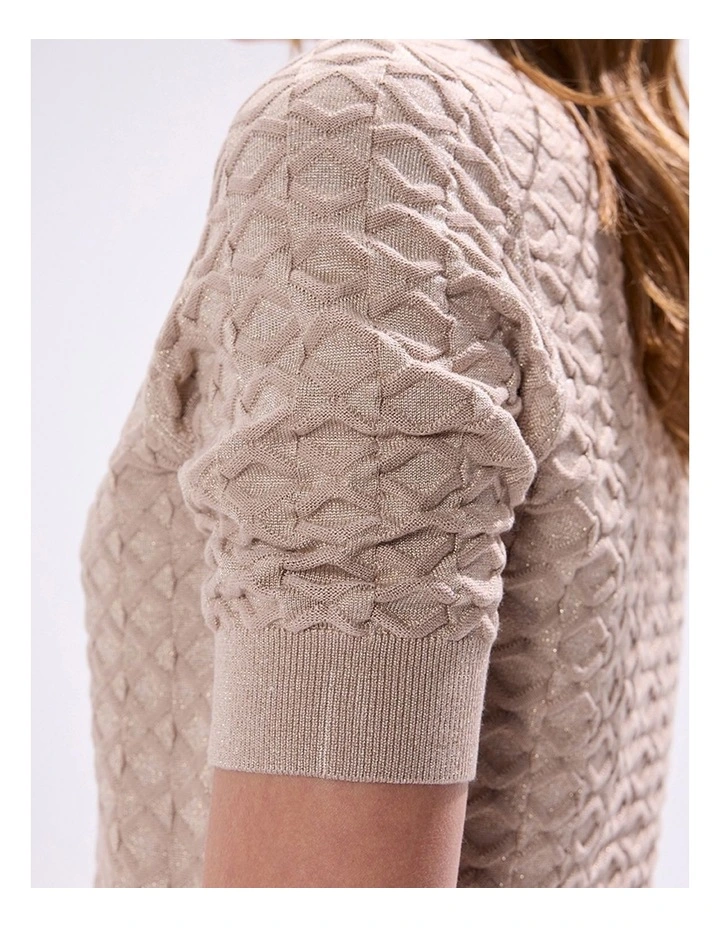 Shimmer Flames Knit in Champagne image 2