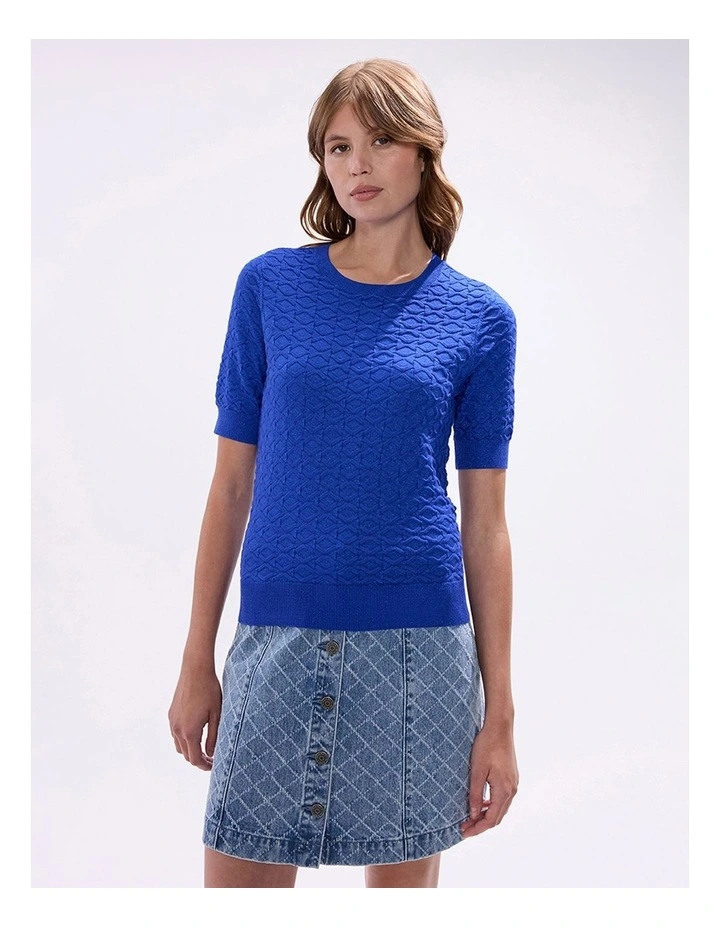 Shimmer Flames Knit in Royal Blue image 3