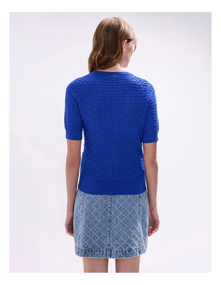 Shimmer Flames Knit in Royal Blue image 4