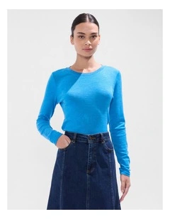 Bellamy Babywool Top in Bright Blue