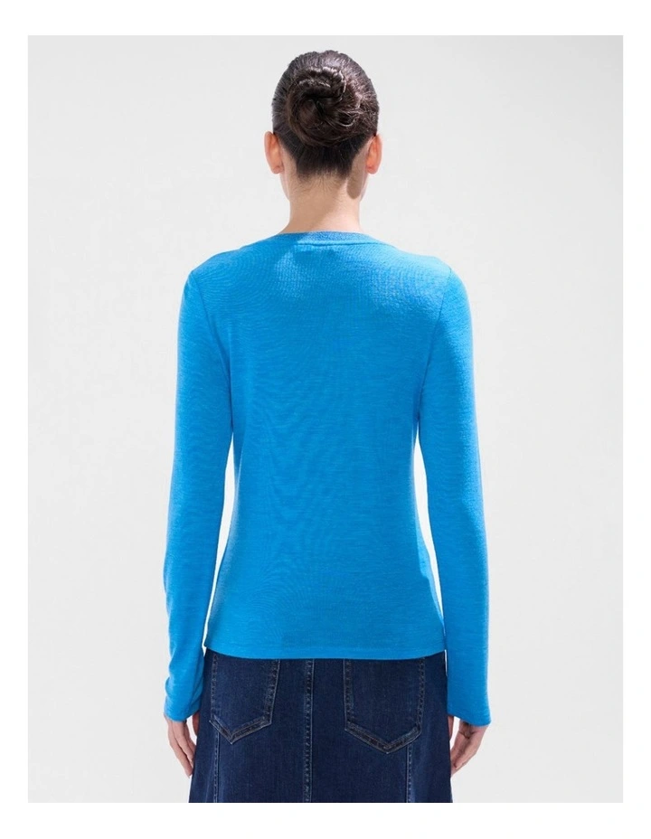 Bellamy Babywool Top in Bright Blue image 3