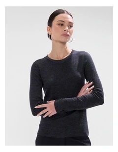 Bellamy Babywool Top in Charcoal Melange