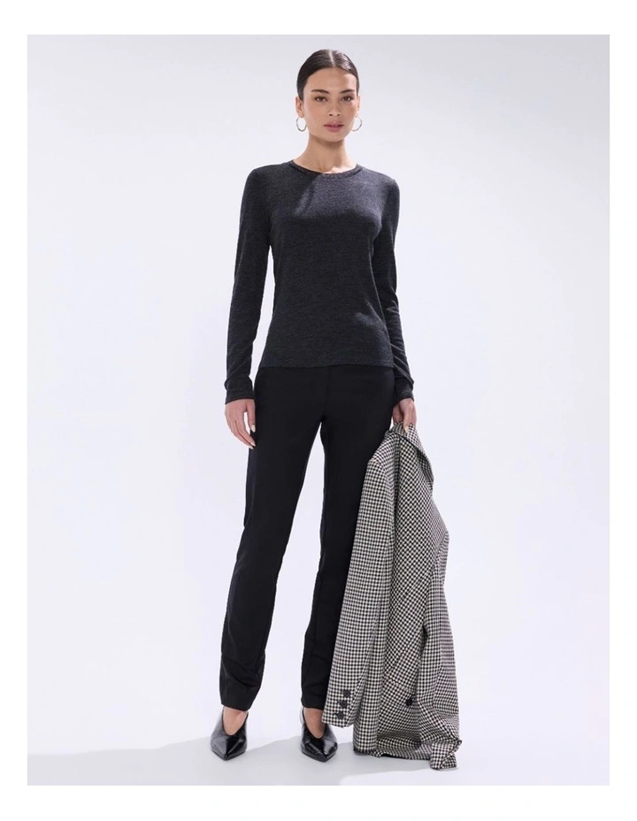 Bellamy Babywool Top in Charcoal Melange image 1