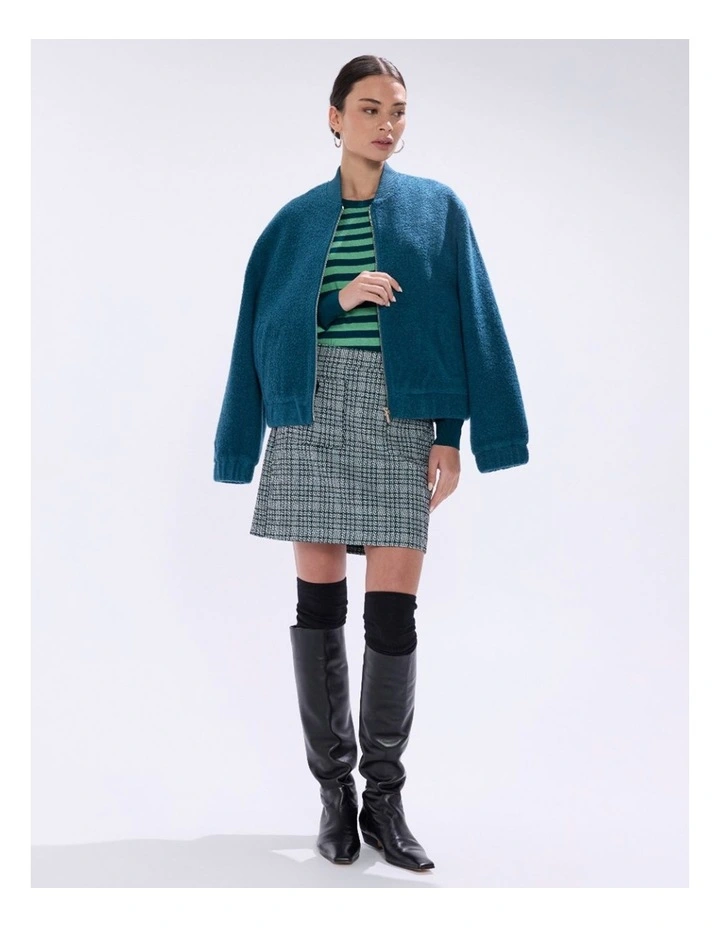 Let Go Csc Stripe Knit in Green Stripe image 4