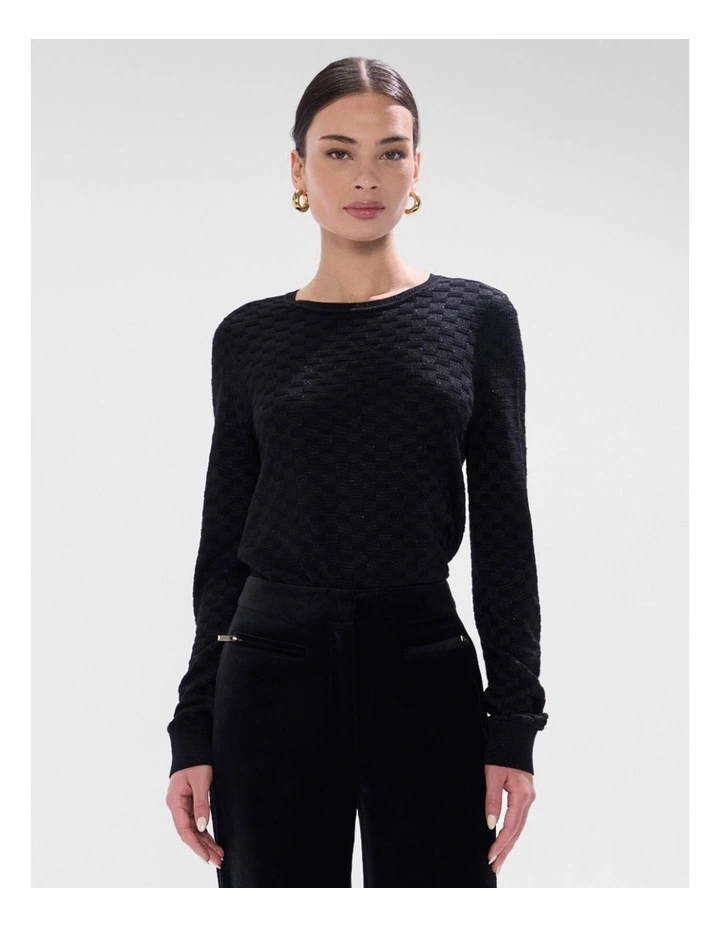 Siren Shimmer Knit in Black image 1