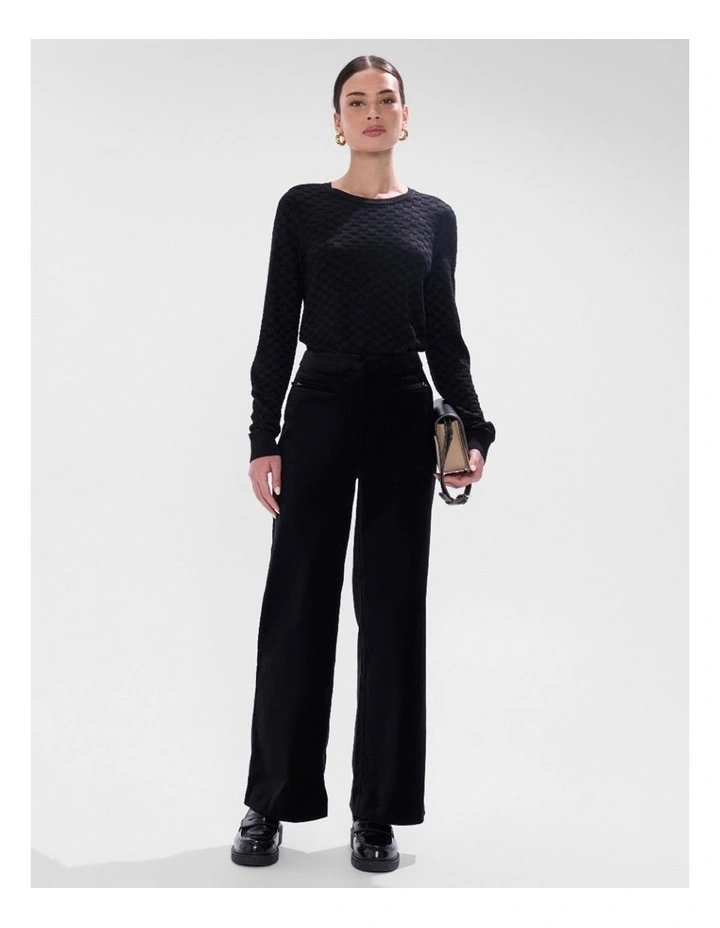 Siren Shimmer Knit in Black image 2
