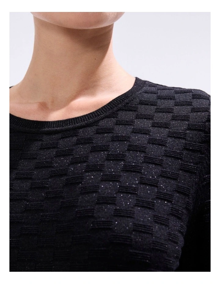Siren Shimmer Knit in Black image 3