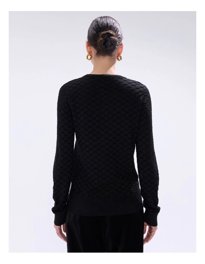 Siren Shimmer Knit in Black image 4