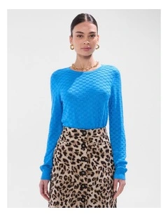 Siren Shimmer Knit in Bright Blue