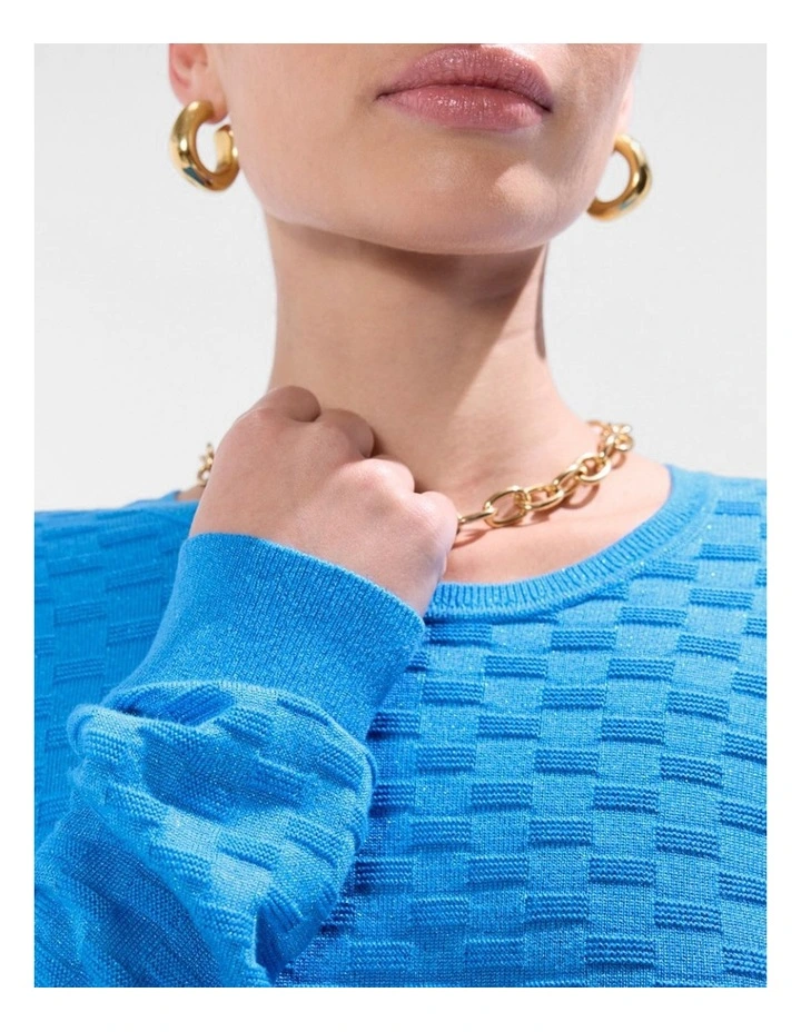 Siren Shimmer Knit in Bright Blue image 4