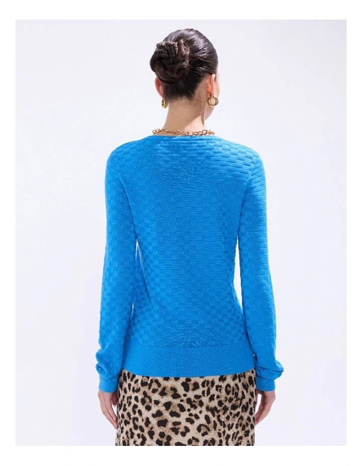 Siren Shimmer Knit in Bright Blue image 4