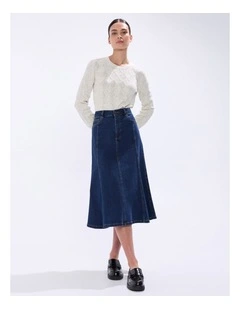 Sarah Cotton Speckle Knit in Ivory