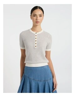Elsa Cotton Knit in Ivory Multi