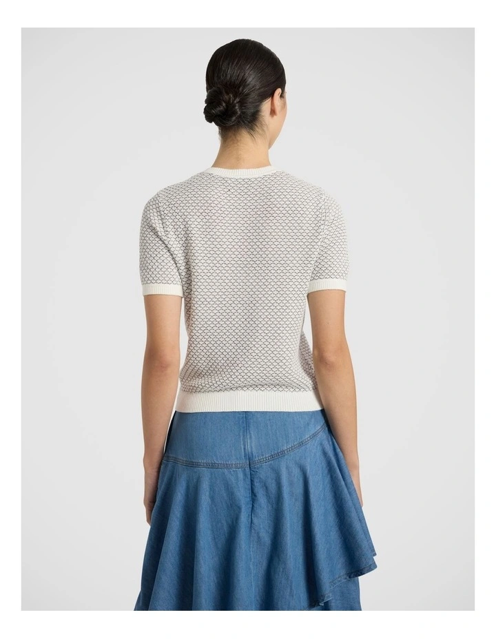 Elsa Cotton Knit in Ivory Multi image 4