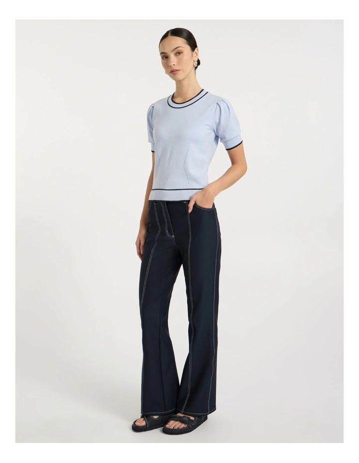 Act One Cotton Cashmere Knit in Arctic Blue image 2