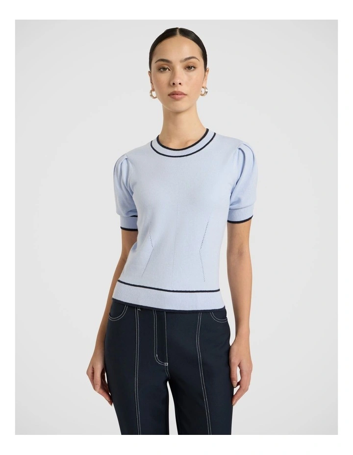 Act One Cotton Cashmere Knit in Arctic Blue image 2