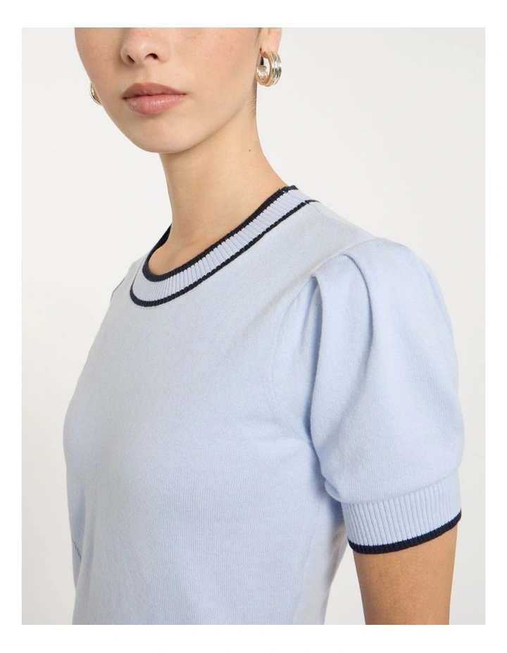 Act One Cotton Cashmere Knit in Arctic Blue image 3