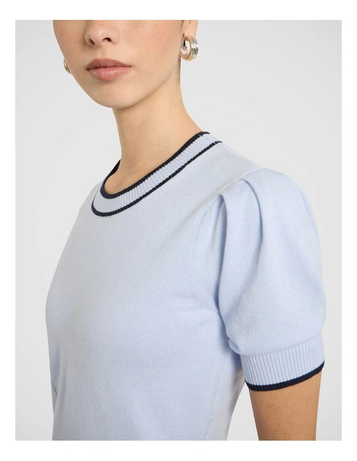 Act One Cotton Cashmere Knit in Arctic Blue image 3